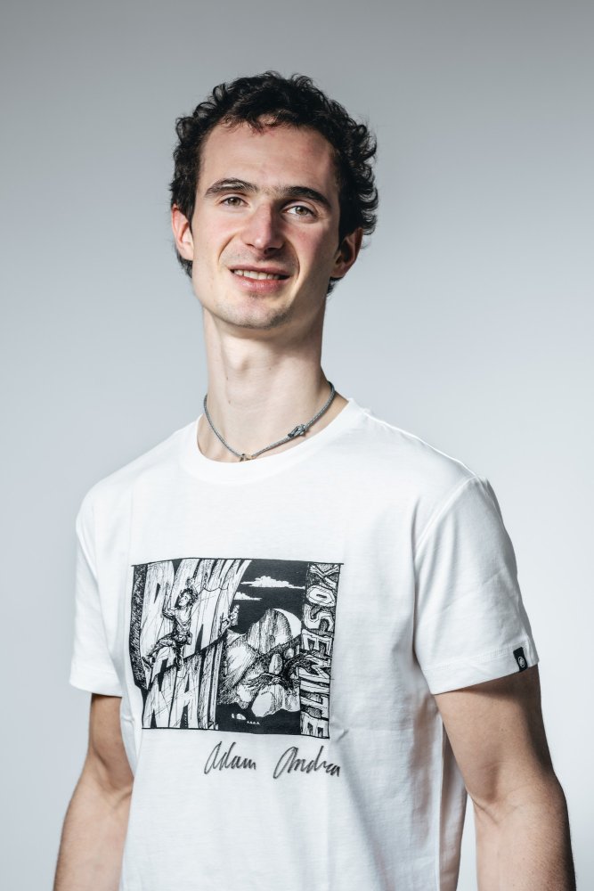 Dawn Wall T-Shirt White (UNISEX) - Size: M, Hand-signed by AO: Hand-signed by Adam