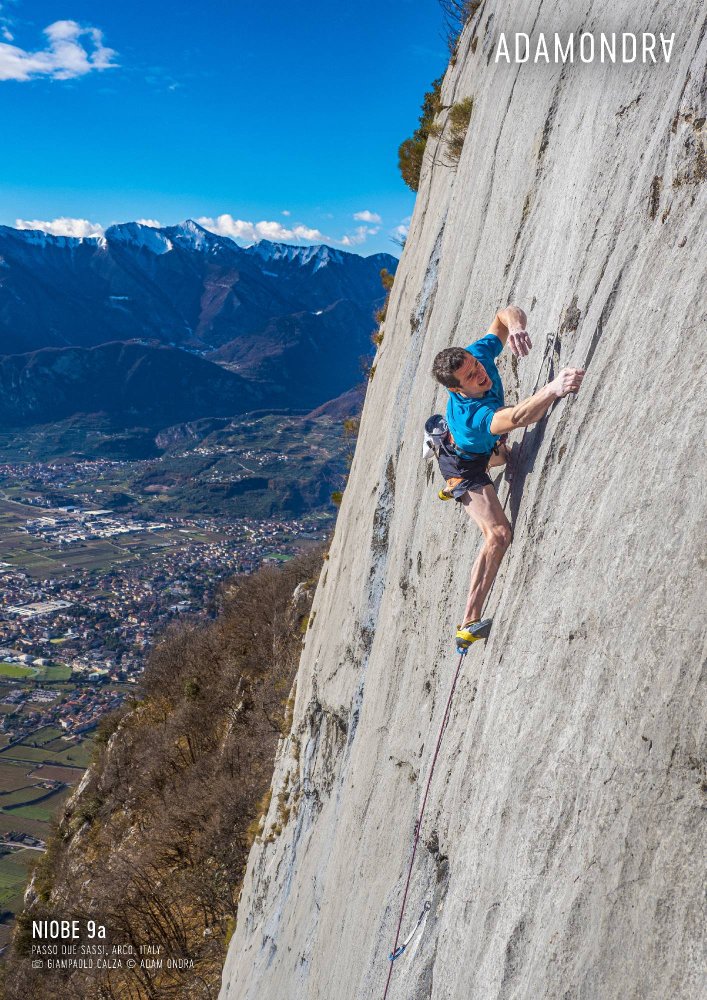 New Niobe 9a Poster Hand-signed by Adam Ondra (portrait) - Size: A3 - 29.7 x 42 cm (11.7 x 16.5 in)