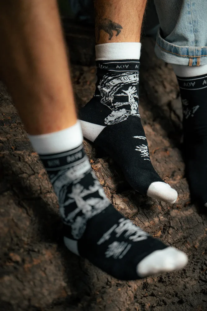 Art-designed Socks I Hate Toehooks by Adam Ondra, Black
