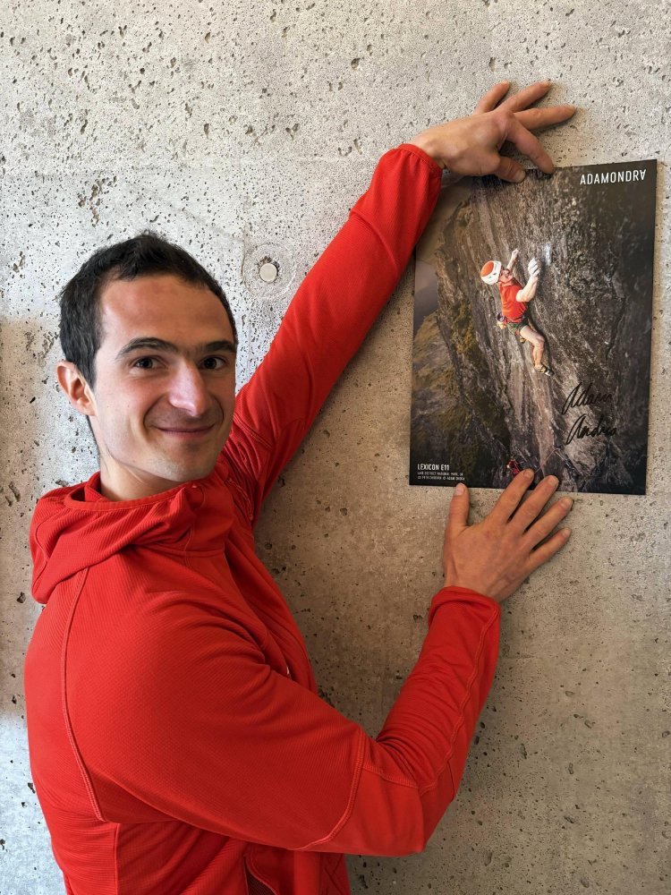 New Lexicon E11 Poster Hand-signed by Adam Ondra - Size: A3 - 29.7 x 42 cm (11.7 x 16.5 in)