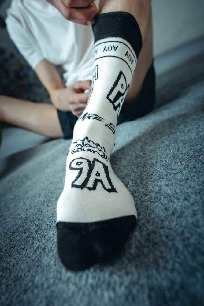 New PAF! Socks by Adam Ondra White - Size: 36 - 41