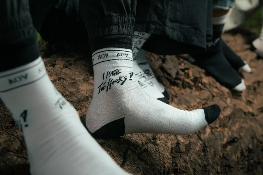 I Hate Toehooks Socks by Adam Ondra, white - Size: 42 - 46