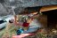 Adam Ondra screaming and hating toe hooks on Ziqqurat 8C boulder.