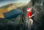 Adam Ondra climbing route Lexicon with Mammut Sender Light Chalk Bag