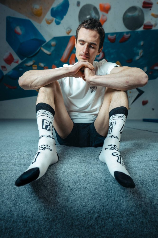 New PAF! Socks by Adam Ondra White - Size: 36 - 41