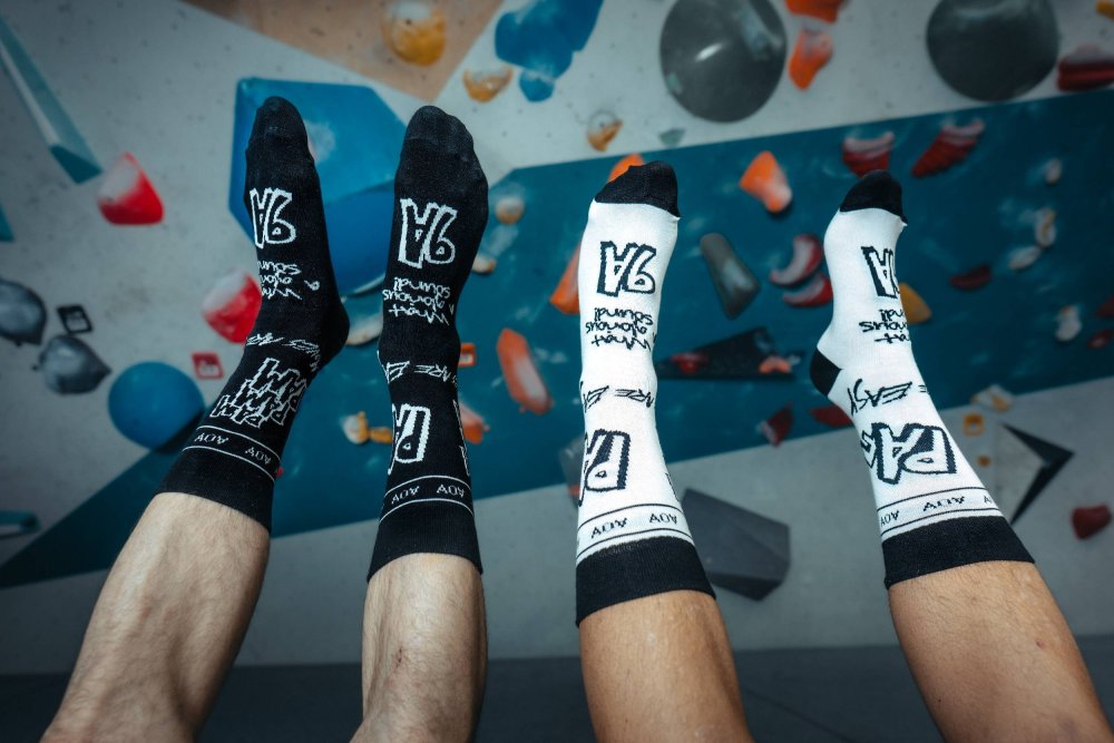 New PAF! Socks by Adam Ondra Black - Size: 42 - 46