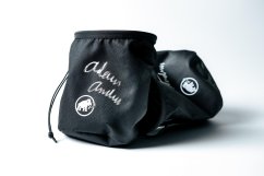 Dark Black Chalk Bag Hand-Signed by Adam Ondra