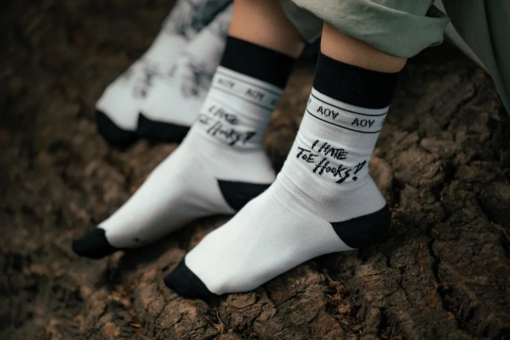 I Hate Toehooks Socks by Adam Ondra, white - Size: 42 - 46
