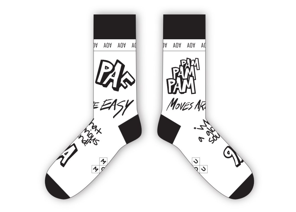 New PAF! Socks by Adam Ondra White - Size: 36 - 41
