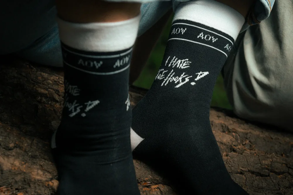 I Hate Toehooks Socks by Adam Ondra, black - Size: 42 - 46