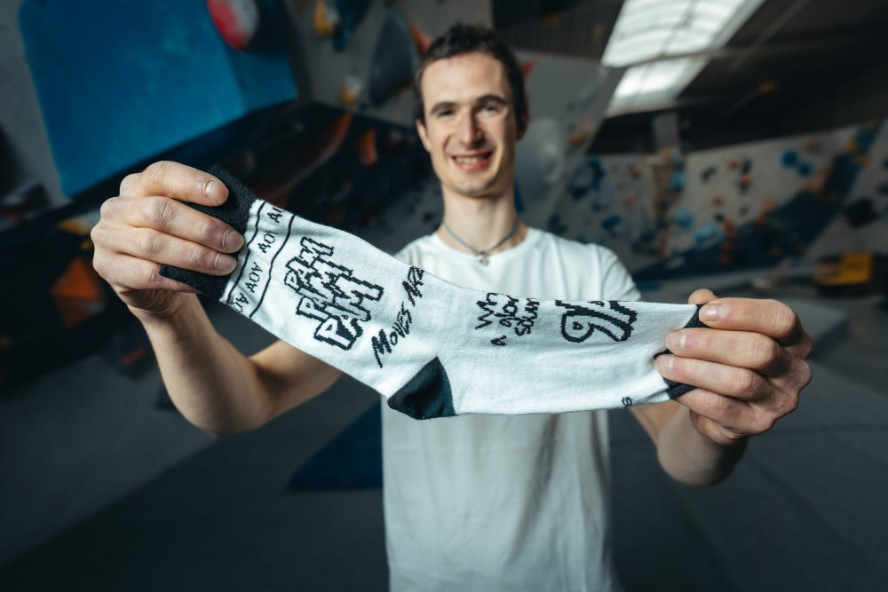 New PAF! Socks by Adam Ondra White - Size: 36 - 41