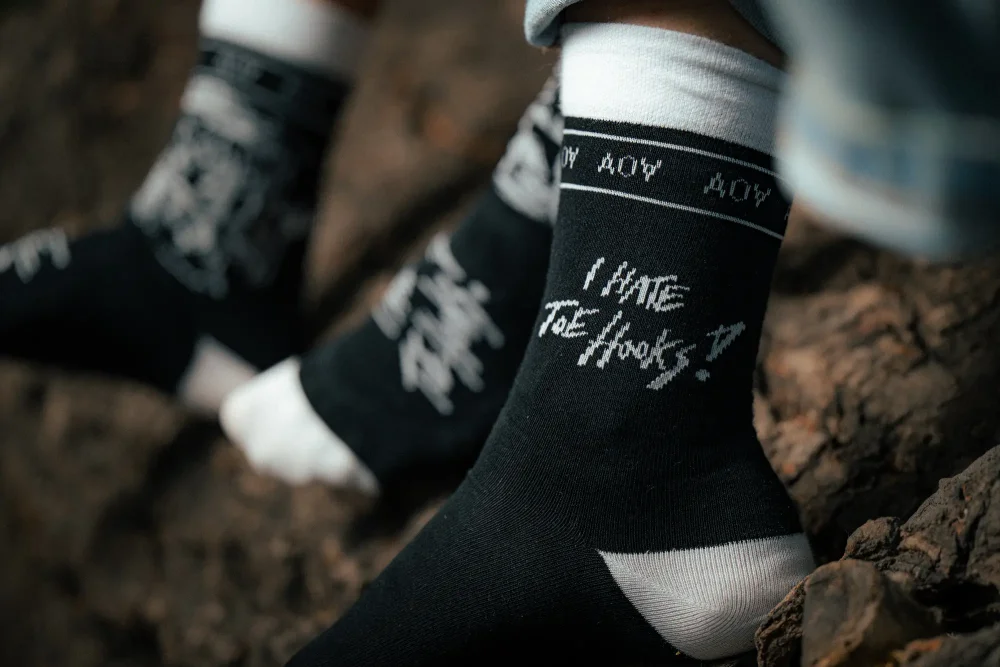 I Hate Toehooks Socks by Adam Ondra, black - Size: 42 - 46