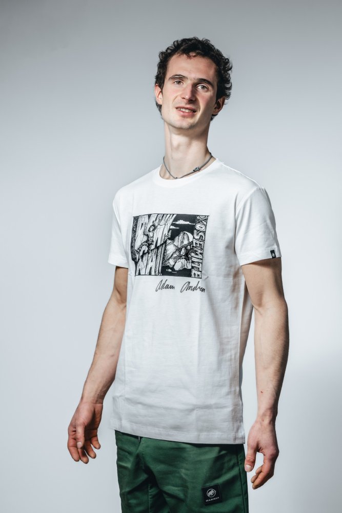 Dawn Wall T-Shirt White (UNISEX) - Size: M, Hand-signed by AO: Hand-signed by Adam