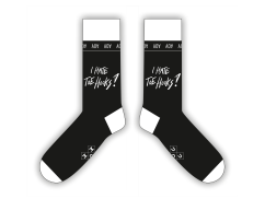 Adam Ondra black "I Hate Toehooks" socks visualization