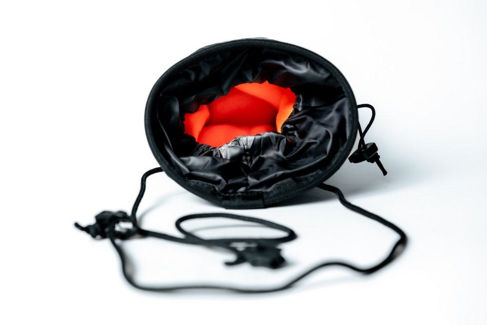 Dark Black Chalk Bag Hand-Signed by Adam Ondra