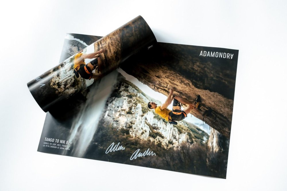 Tango To Nik 8c+ Poster Hand-Signed by Adam Ondra
