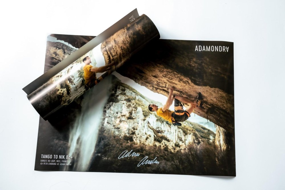 Tango To Nik 8c+ Poster Hand-Signed by Adam Ondra