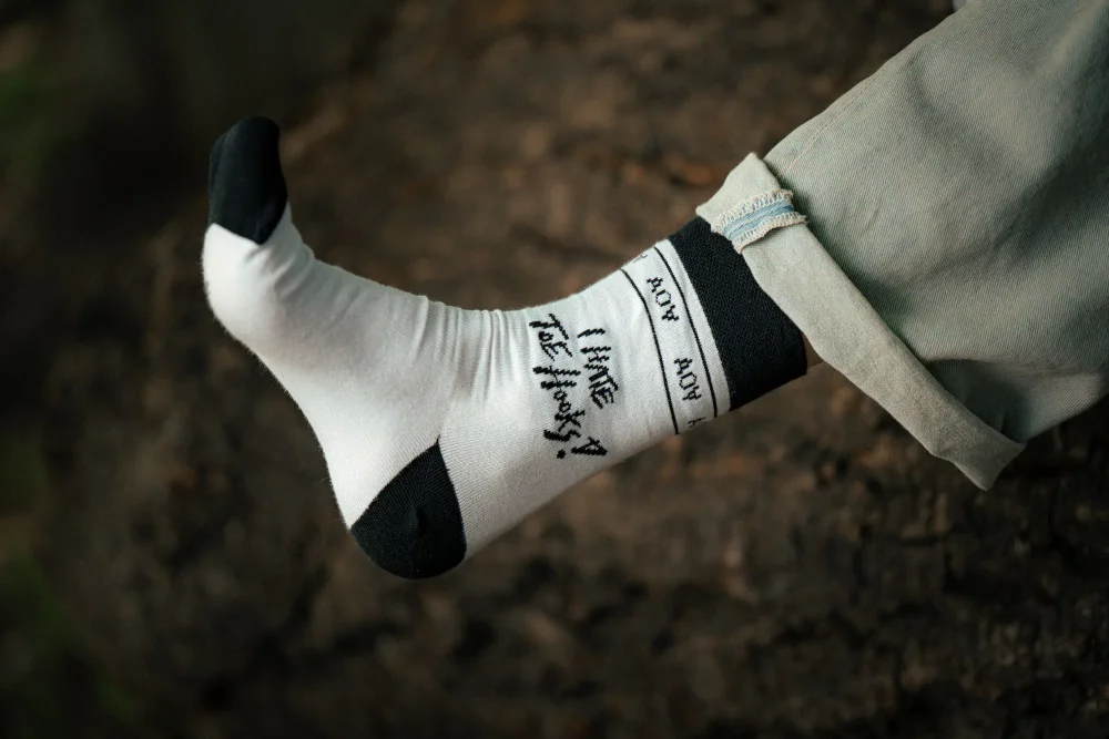 I Hate Toehooks Socks by Adam Ondra, white - Size: 42 - 46