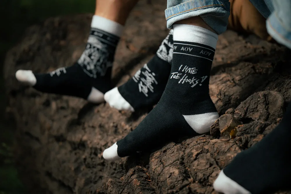I Hate Toehooks Socks by Adam Ondra, black - Size: 42 - 46
